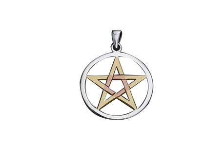 Three Tone Plated Star Pendant